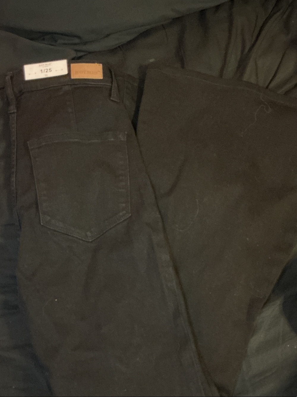 Judy Blue Black Wide Leg Flare Jeans - Dark Black Denim